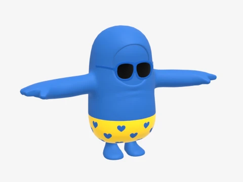 Human Bill Fall Guy - Fortnite 3D Model