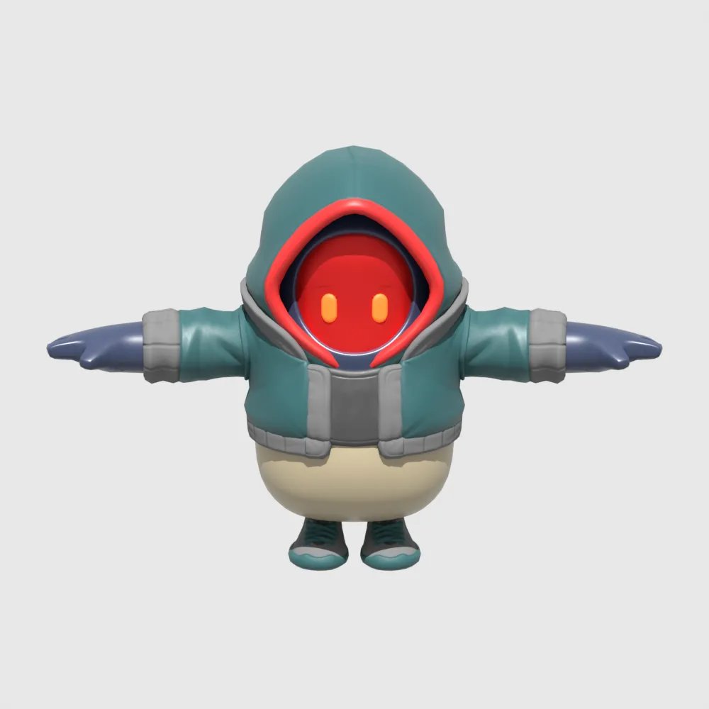 Growler Fall Guy - Fortnite 3D Model .c4d .max .obj .3ds .fbx .stl .blend 