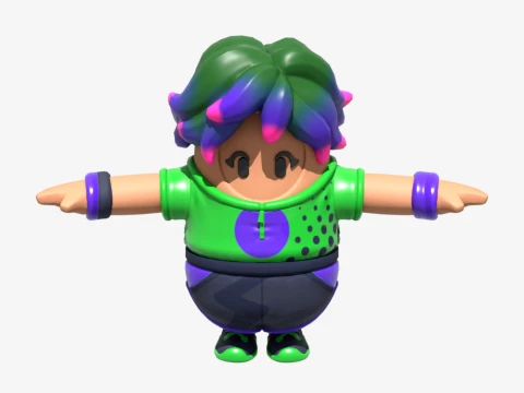 スプラッタレラ フォールガイ - フォートナイト 3Dモデル