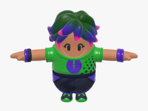 Splatterella Fall Guy - Fortnite 3D Model