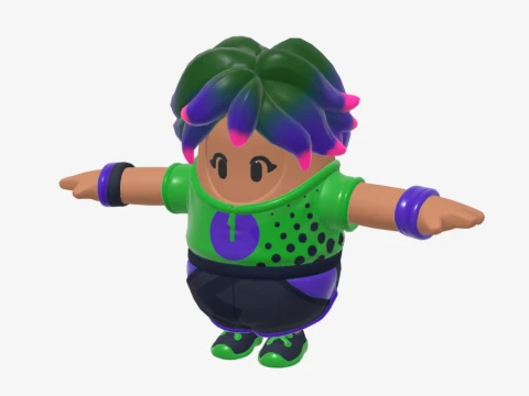 Splatterella Fall Guy - Fortnite 3D Model
