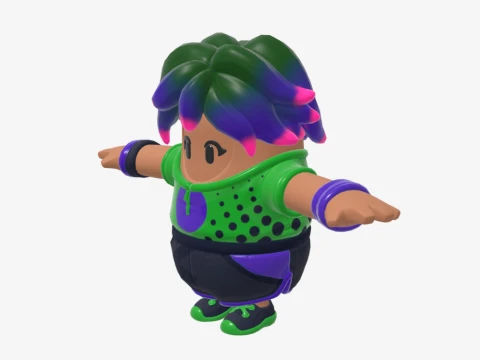 Splatterella Fall Guy - Fortnite 3D Model