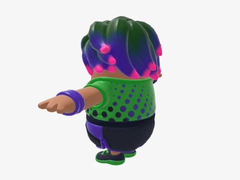 Splatterella Fall Guy - Fortnite 3D Model
