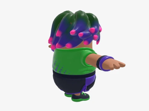 Splatterella Fall Guy - Fortnite 3D Model
