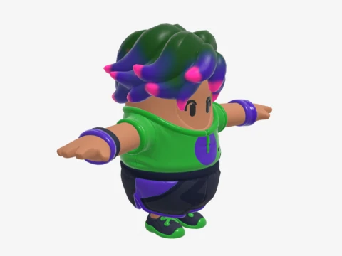 Splatterella Fall Guy - Fortnite 3D Model