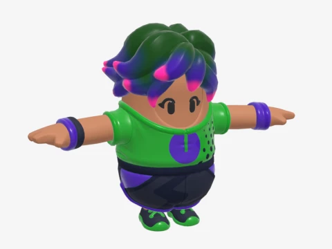 Splatterella Fall Guy - Fortnite 3D Model