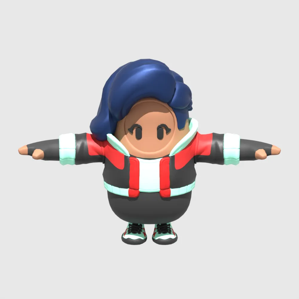 Agent Weaver Fall Guy - Fortnite 3D Model .c4d .max .obj .3ds .fbx .stl .blend 