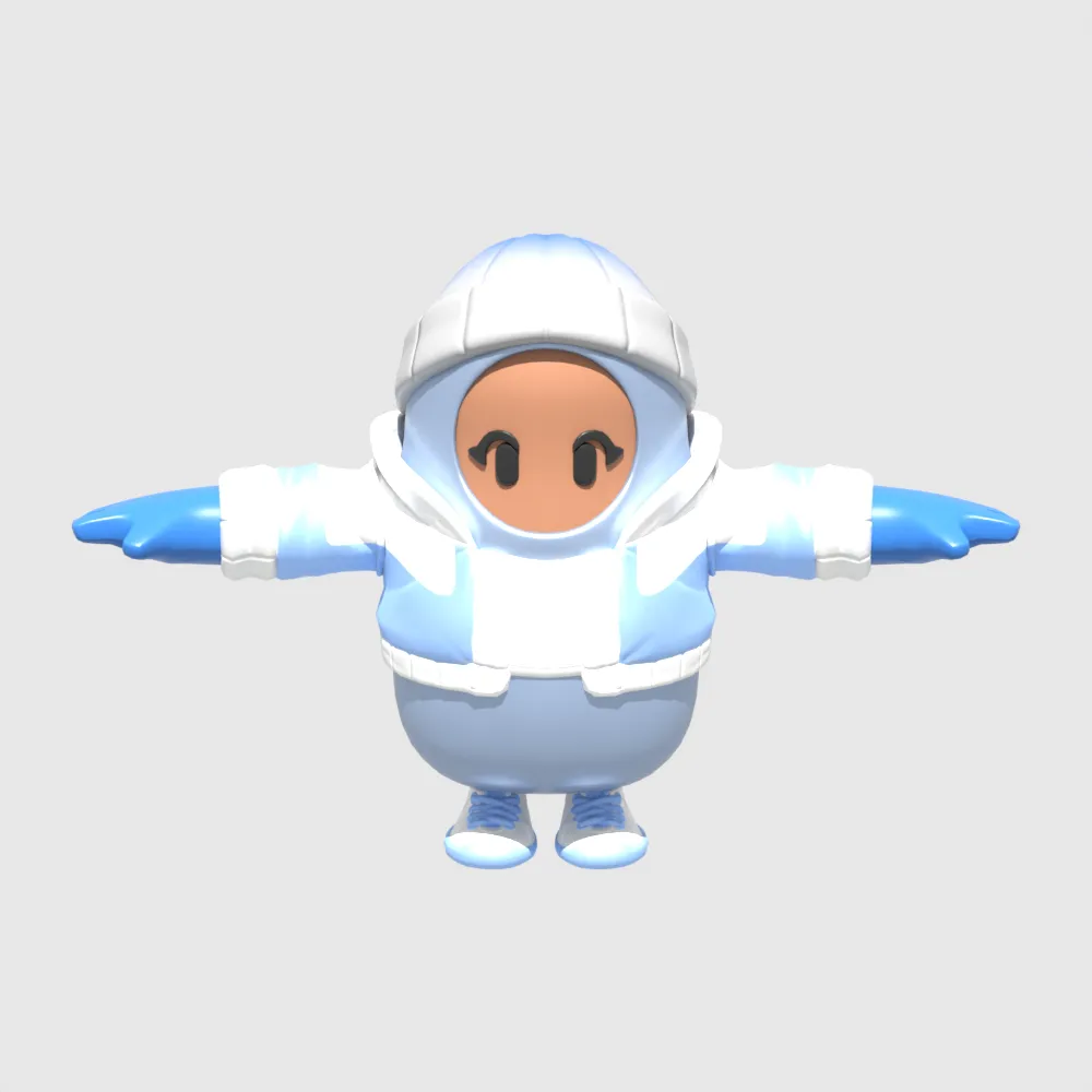 Frost Squad Fall Guy- Fortnite 3D Model .c4d .max .obj .3ds .fbx .stl .blend