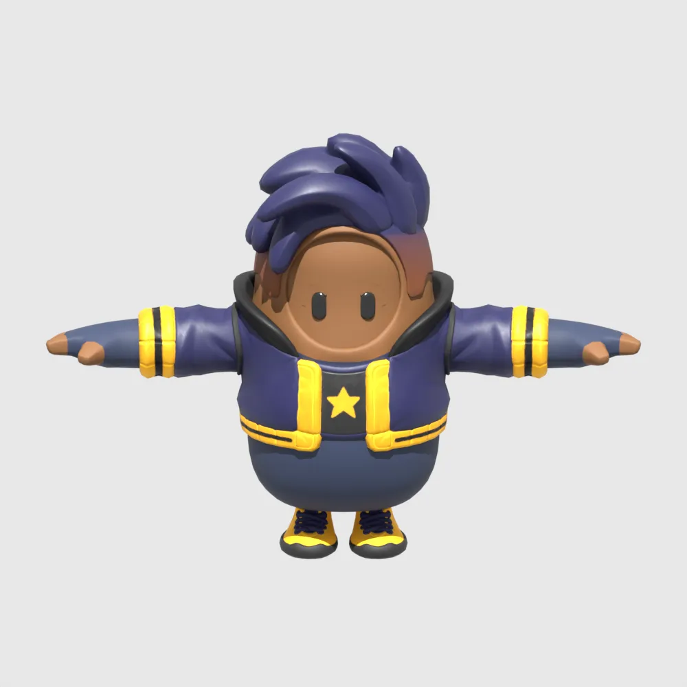 Florin Fall Guy - Fortnite 3D Model .c4d .max .obj .3ds .fbx .stl .blend 