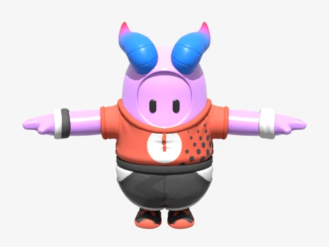 Axo Fall Guy - Fortnite 3D Model