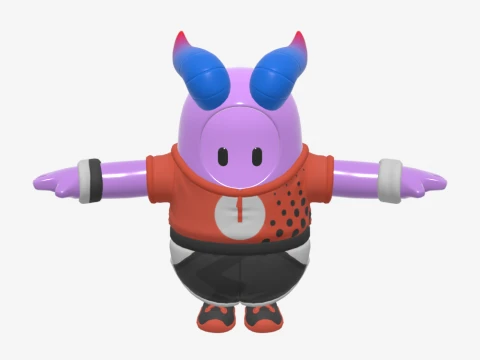 Axo Fall Guy - Fortnite 3D Model