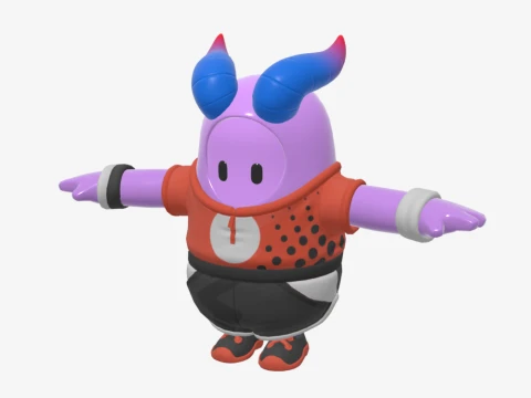 Axo Fall Guy - Fortnite 3D Model