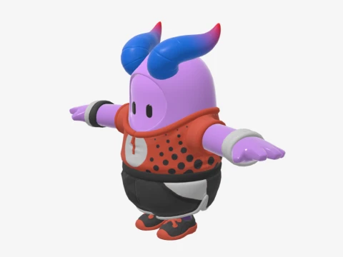 Axo Fall Guy - Fortnite 3D Model