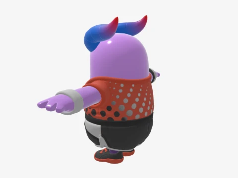 Axo Fall Guy - Fortnite 3D Model