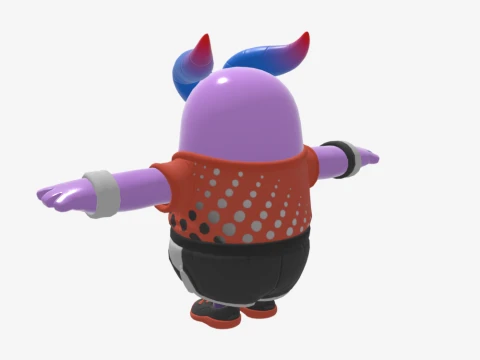 Axo Fall Guy - Fortnite 3D Model