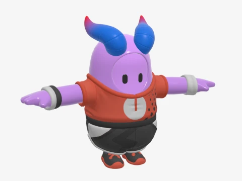 Axo Fall Guy - Fortnite 3D Model