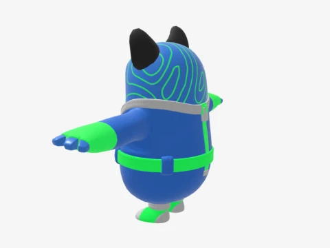 Grriz Fall Guy - Fortnite 3D Model