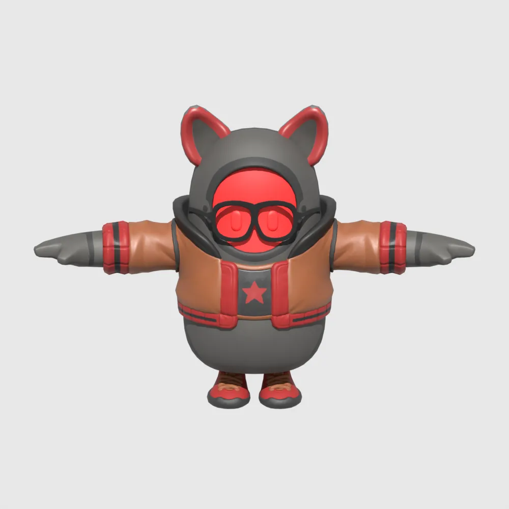 Bad Kit Fall Guy - Fortnite 3D Model .c4d .max .obj .3ds .fbx .stl .blend 