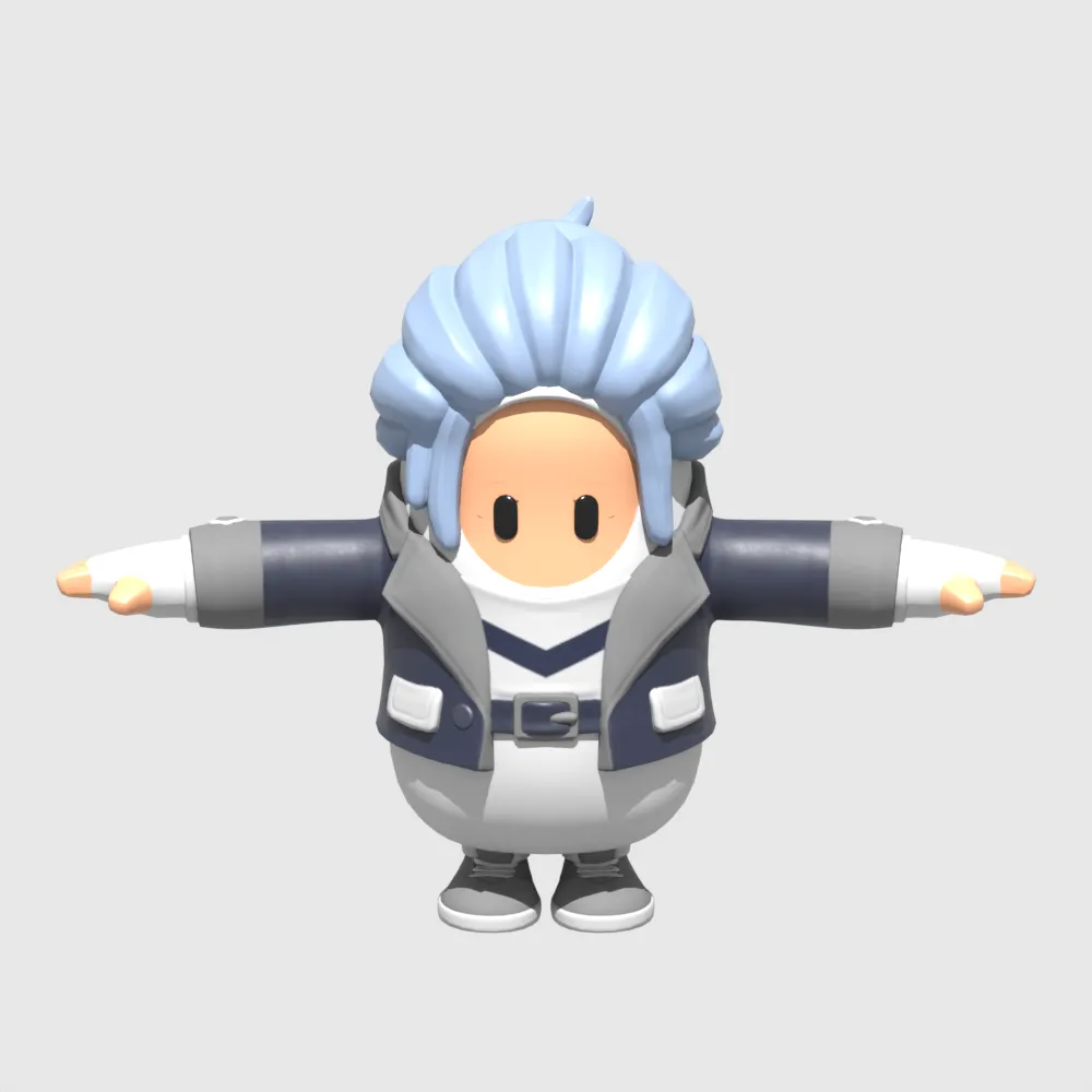 Kenji Fall Guy - Fortnite 3D Model .c4d .max .obj .3ds .fbx .stl .blend 