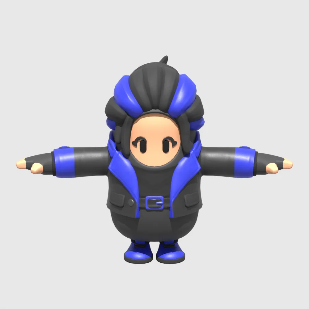 Indigo Kuno Fall Guy - Fortnite 3D Model .c4d .max .obj .3ds .fbx .stl .blend 