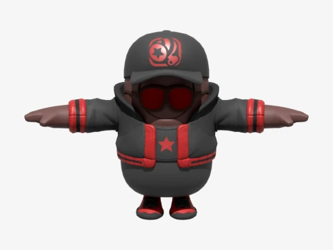 Crimson Elite Fall Guy - Fortnite 3D Model