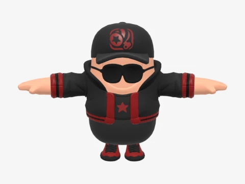 Scarlet Komutanı Fall Guy - Fortnite 3D Model
