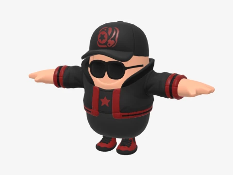 Scarlet Komutanı Fall Guy - Fortnite 3D Model