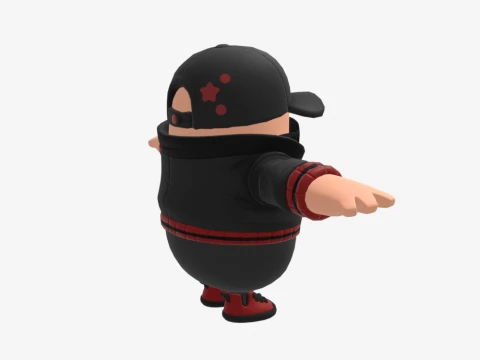 Scarlet Komutanı Fall Guy - Fortnite 3D Model