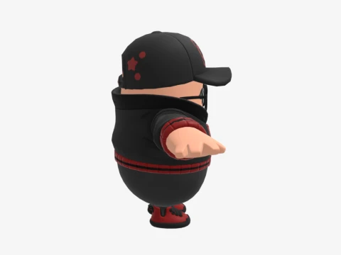 Scarlet Komutanı Fall Guy - Fortnite 3D Model
