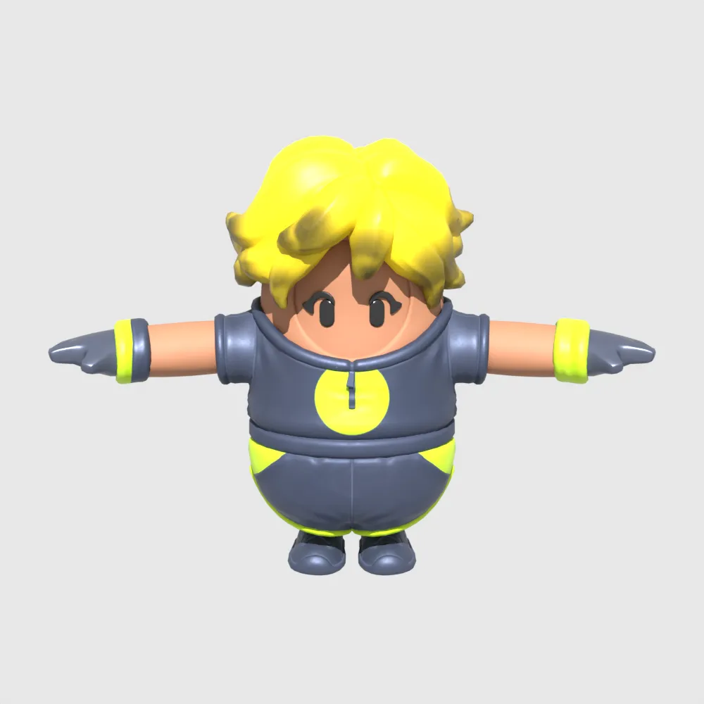 Hana Fall Guy - Fortnite Modelo 3D .c4d .max .obj .3ds .fbx .stl .blend 