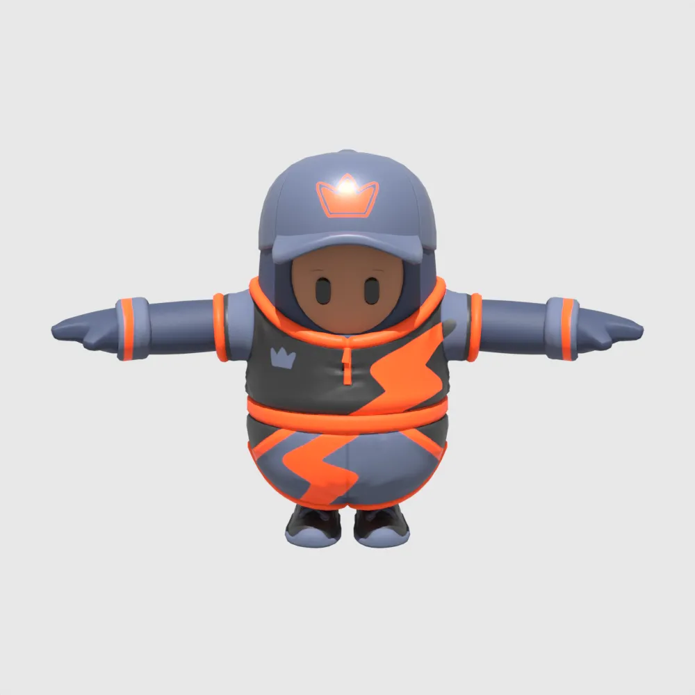 Slugger Fall Guy - Fortnite 3D Model .c4d .max .obj .3ds .fbx .stl .blend 