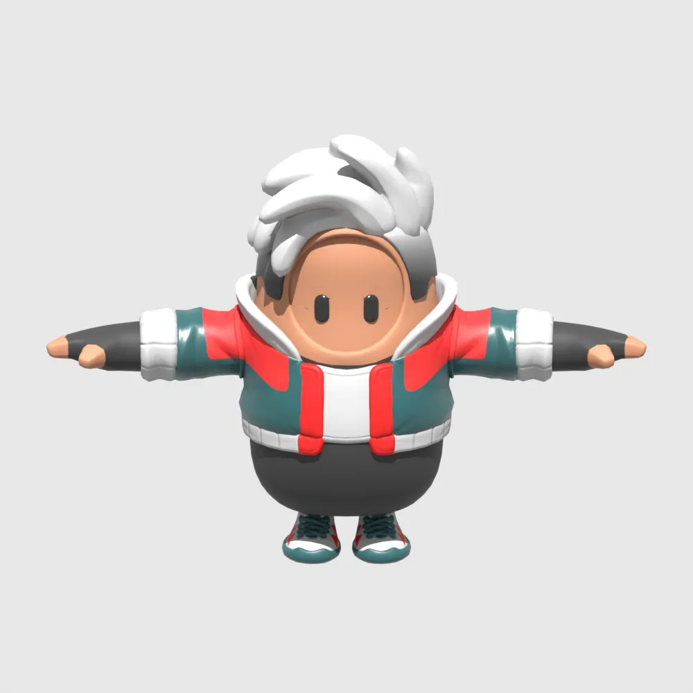 Vendetta Fall Guy - Fortnite 3D Model .c4d .max .obj .3ds .fbx .stl .blend 