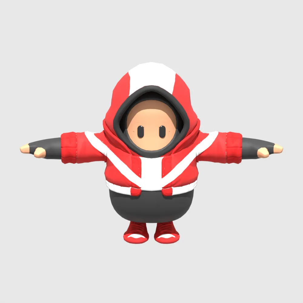 Champion Stashd Fall Guy - Fortnite 3D Model .c4d .max .obj .3ds .fbx .stl .blend 