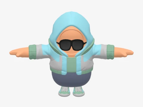 Jax Spade Fall Guy - Fortnite 3D Model