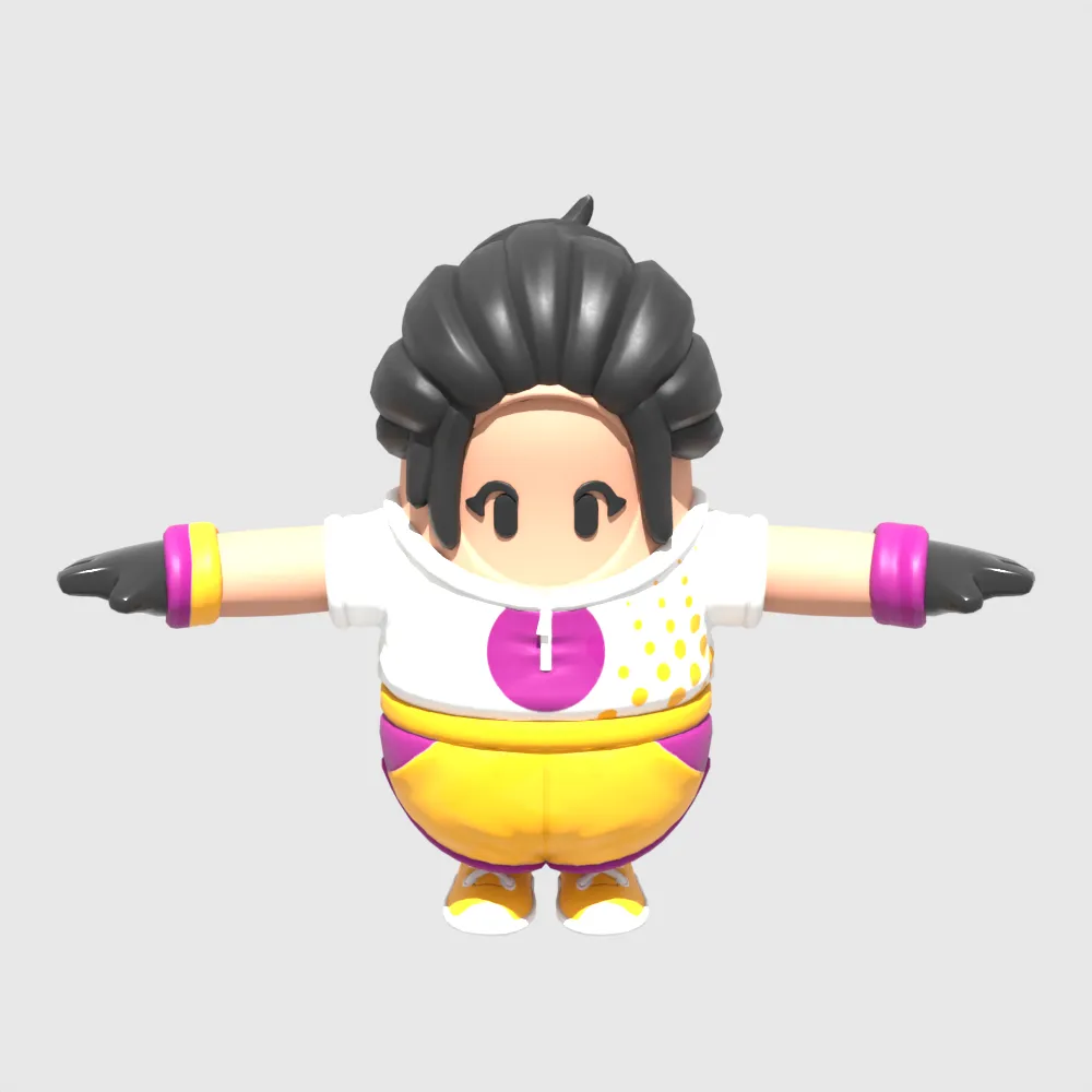 Pawline Fall Guy - Fortnite 3D Model .c4d .max .obj .3ds .fbx .stl .blend 