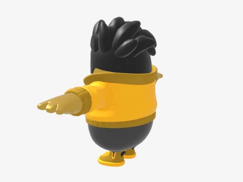 Golden Gear Midas Fall Guy - Fortnite Modelo 3D