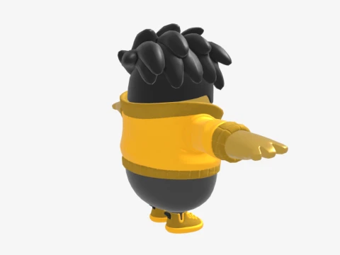 Golden Gear Midas Fall Guy - Fortnite Modelo 3D