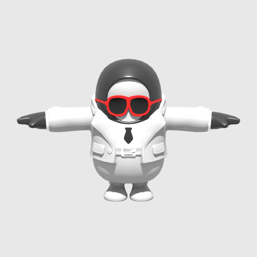 ワイルドカード フォールガイ - フォートナイト 3Dモデル .c4d .max .obj .3ds .fbx .stl .blend 