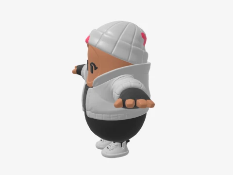 Bombardeiro da Blizzard Fall Guy - Fortnite Modelo 3D