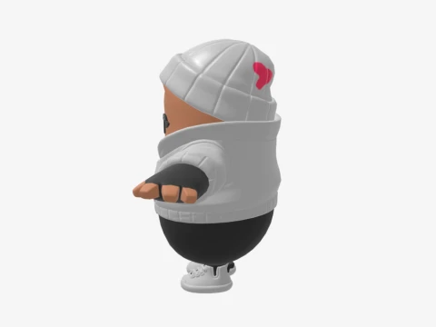Bombardeiro da Blizzard Fall Guy - Fortnite Modelo 3D