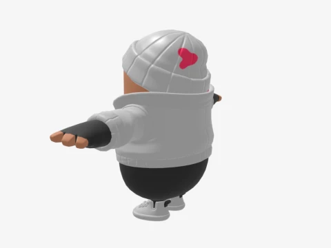 Bombardeiro da Blizzard Fall Guy - Fortnite Modelo 3D