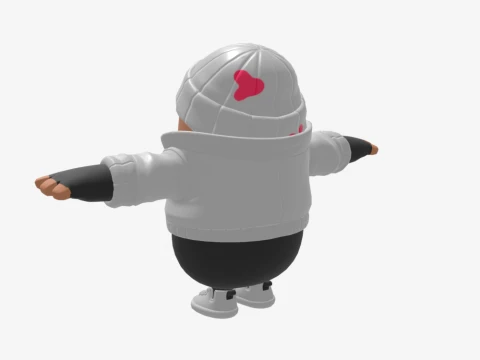 Bombardeiro da Blizzard Fall Guy - Fortnite Modelo 3D