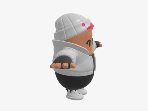 Bombardeiro da Blizzard Fall Guy - Fortnite Modelo 3D