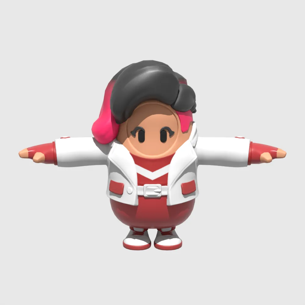 Yulejacket Fall Guy - Fortnite 3D Model .c4d .max .obj .3ds .fbx .stl .blend 