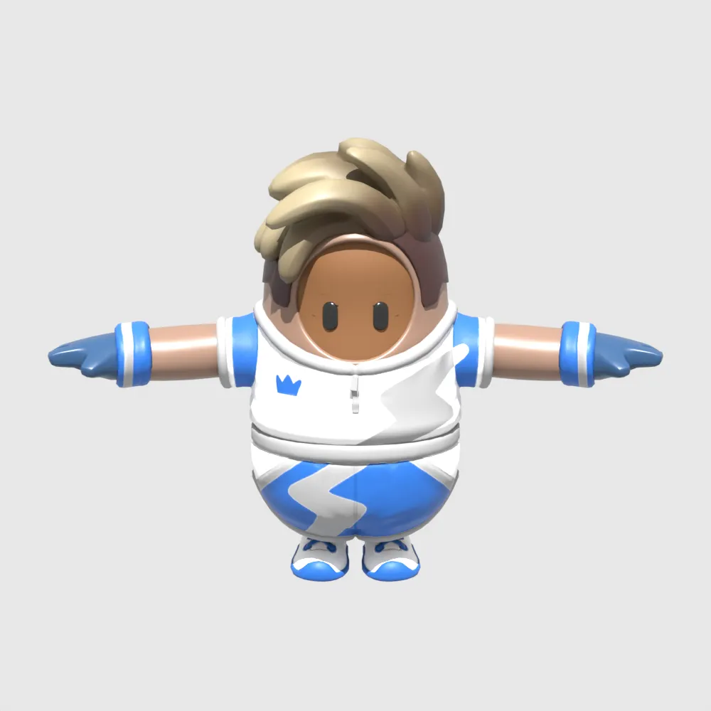 Chase Fall Guy - Fortnite 3D Model .c4d .max .obj .3ds .fbx .stl .blend 