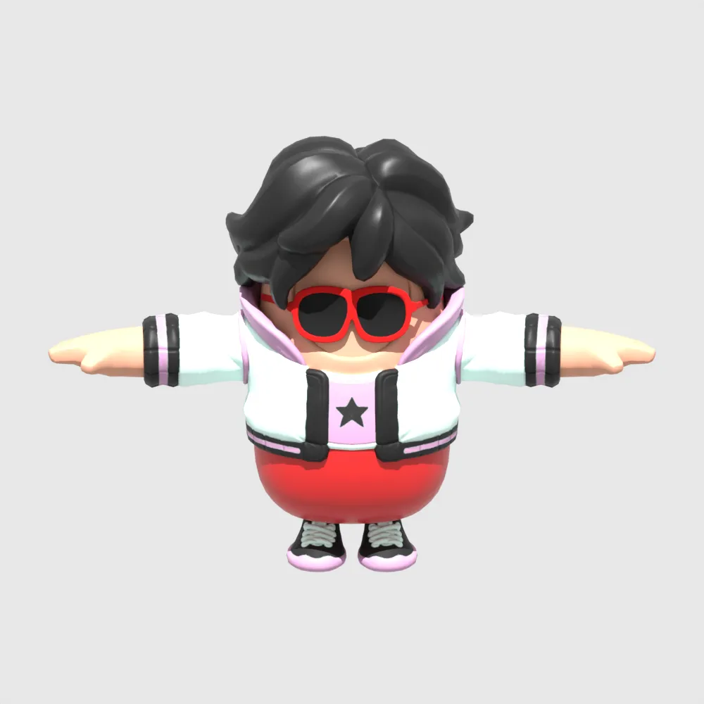 Evie Fall Guy - Fortnite 3D Model .c4d .max .obj .3ds .fbx .stl .blend 