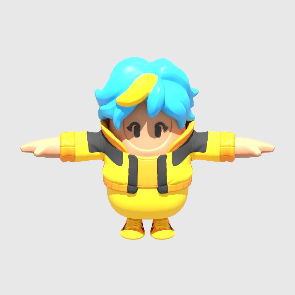 Comet Fall Guy - Fortnite 3D Model .c4d .max .obj .3ds .fbx .stl .blend