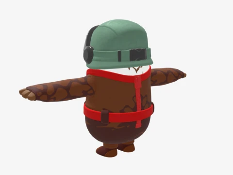Captain Talon Fall Guy - Fortnite 3D Model
