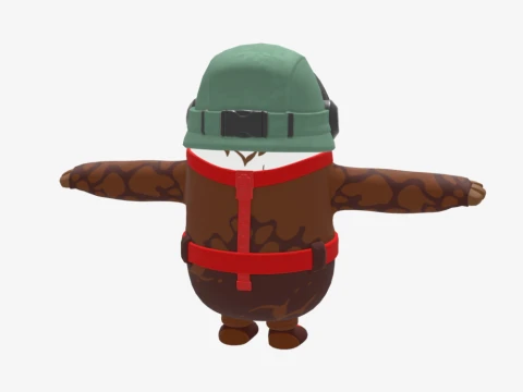 Captain Talon Fall Guy - Fortnite 3D Model