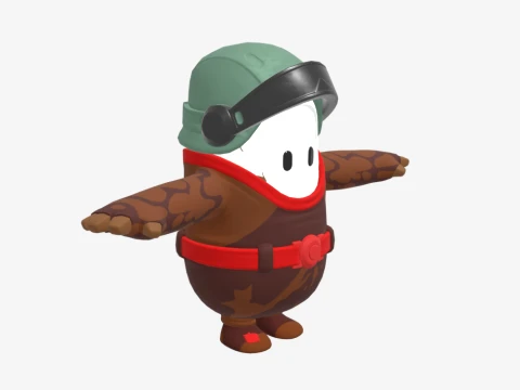 Captain Talon Fall Guy - Fortnite 3D Model